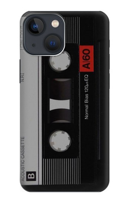 W3516 Vintage Cassette Tape Hülle Schutzhülle Taschen und Leder Flip für iPhone 14 Plus