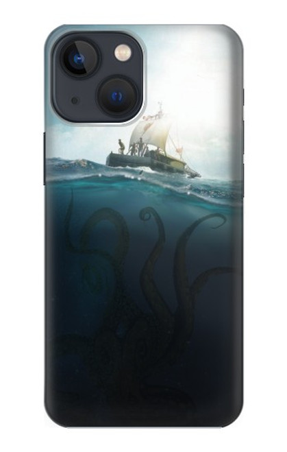 W3540 Giant Octopus Hülle Schutzhülle Taschen und Leder Flip für iPhone 14 Plus