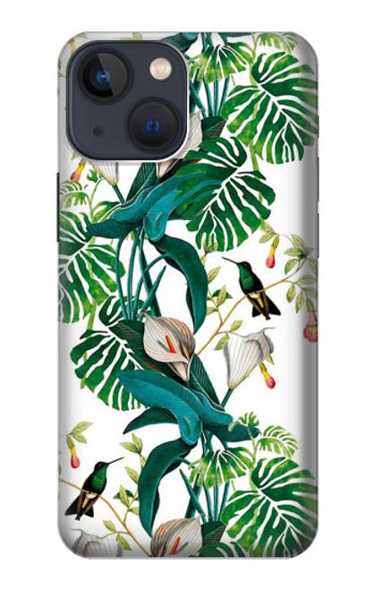 W3697 Leaf Life Birds Hülle Schutzhülle Taschen und Leder Flip für iPhone 14 Plus