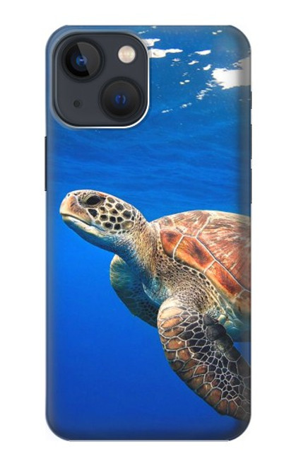 W3898 Sea Turtle Hülle Schutzhülle Taschen und Leder Flip für iPhone 14 Plus