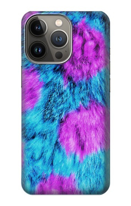 W2757 Monster Fur Skin Pattern Graphic Hülle Schutzhülle Taschen und Leder Flip für iPhone 14 Pro Max