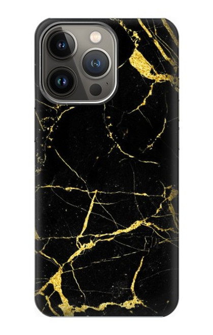 W2896 Gold Marble Graphic Printed Hülle Schutzhülle Taschen und Leder Flip für iPhone 14 Pro Max