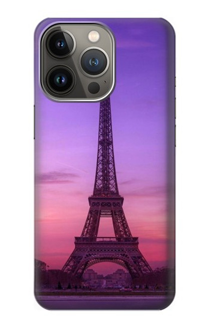 W3447 Eiffel Paris Sunset Hülle Schutzhülle Taschen und Leder Flip für iPhone 14 Pro Max