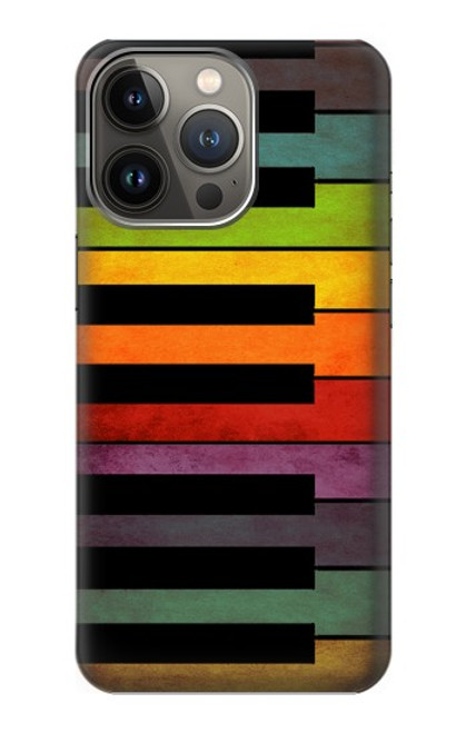 W3451 Colorful Piano Hülle Schutzhülle Taschen und Leder Flip für iPhone 14 Pro Max
