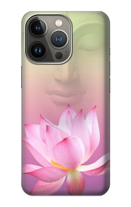 W3511 Lotus flower Buddhism Hülle Schutzhülle Taschen und Leder Flip für iPhone 14 Pro Max