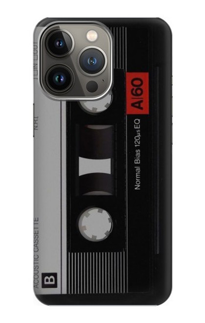 W3516 Vintage Cassette Tape Hülle Schutzhülle Taschen und Leder Flip für iPhone 14 Pro Max