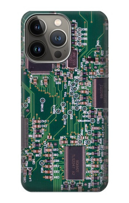W3519 Electronics Circuit Board Graphic Hülle Schutzhülle Taschen und Leder Flip für iPhone 14 Pro Max