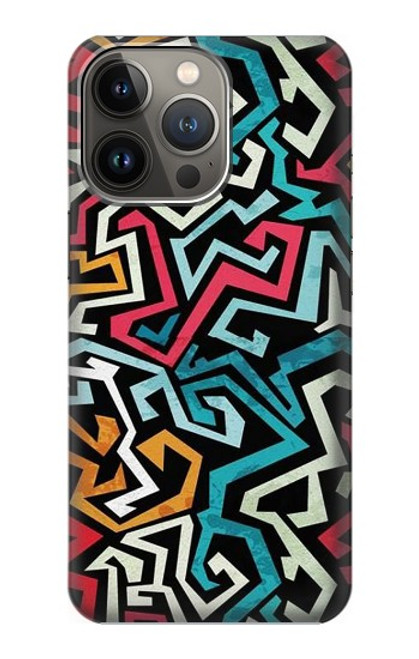 W3712 Pop Art Pattern Hülle Schutzhülle Taschen und Leder Flip für iPhone 14 Pro Max