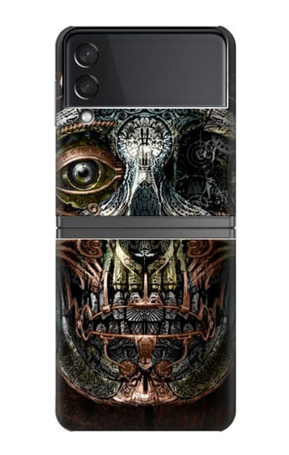 W1685 Steampunk Skull Head Hülle Schutzhülle Taschen Flip für Samsung Galaxy Z Flip 4
