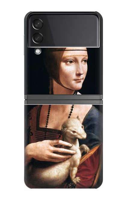 W3471 Lady Ermine Leonardo da Vinci Hülle Schutzhülle Taschen Flip für Samsung Galaxy Z Flip 4