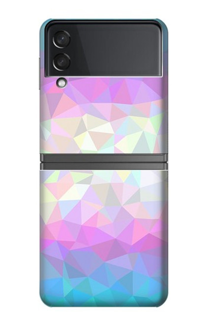 W3747 Trans Flag Polygon Hülle Schutzhülle Taschen Flip für Samsung Galaxy Z Flip 4