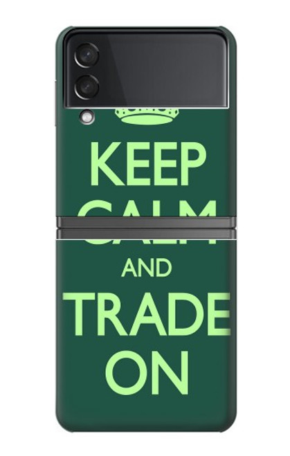 W3862 Keep Calm and Trade On Hülle Schutzhülle Taschen Flip für Samsung Galaxy Z Flip 4
