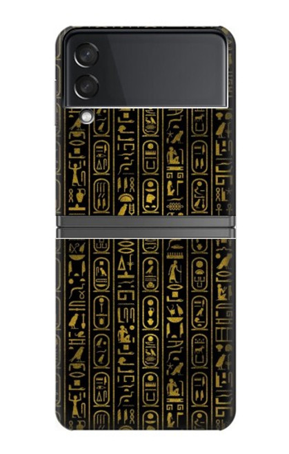 W3869 Ancient Egyptian Hieroglyphic Hülle Schutzhülle Taschen Flip für Samsung Galaxy Z Flip 4