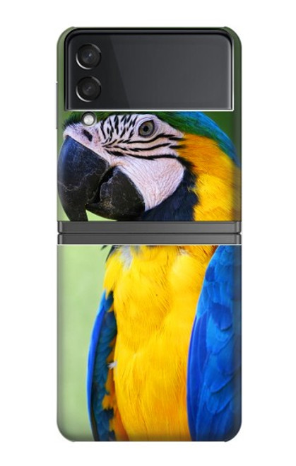 W3888 Macaw Face Bird Hülle Schutzhülle Taschen Flip für Samsung Galaxy Z Flip 4