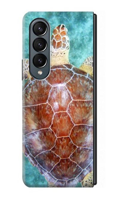 W1424 Sea Turtle Hülle Schutzhülle Taschen Flip für Samsung Galaxy Z Fold 4