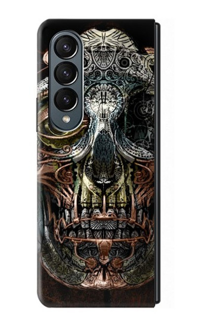 W1685 Steampunk Skull Head Hülle Schutzhülle Taschen Flip für Samsung Galaxy Z Fold 4
