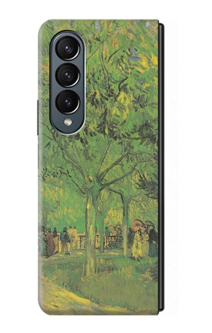 W3748 Van Gogh A Lane in a Public Garden Hülle Schutzhülle Taschen Flip für Samsung Galaxy Z Fold 4