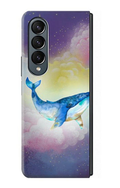 W3802 Dream Whale Pastel Fantasy Hülle Schutzhülle Taschen Flip für Samsung Galaxy Z Fold 4