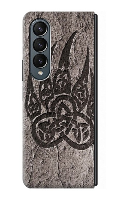 W3832 Viking Norse Bear Paw Berserkers Rock Hülle Schutzhülle Taschen Flip für Samsung Galaxy Z Fold 4