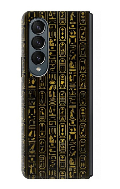 W3869 Ancient Egyptian Hieroglyphic Hülle Schutzhülle Taschen Flip für Samsung Galaxy Z Fold 4