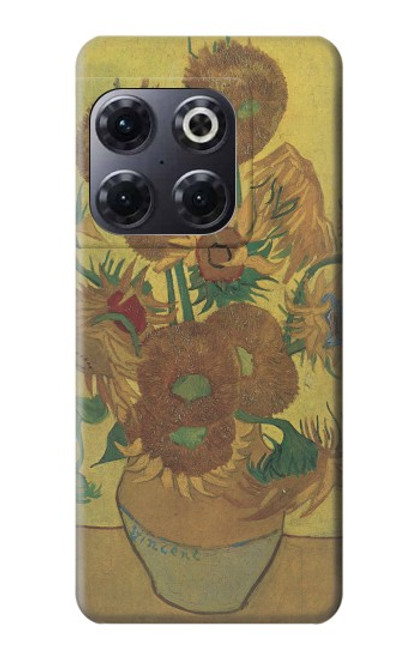 W0214 Van Gogh Vase Fifteen Sunflowers Hülle Schutzhülle Taschen und Leder Flip für OnePlus 10T