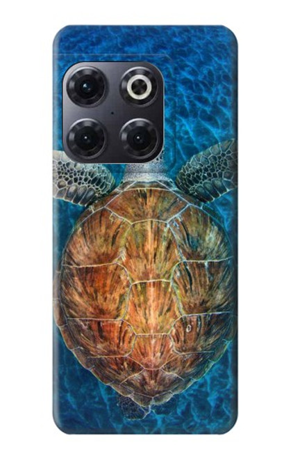 W1249 Blue Sea Turtle Hülle Schutzhülle Taschen und Leder Flip für OnePlus 10T