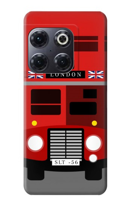 W2058 England British Double Decker Bus Hülle Schutzhülle Taschen und Leder Flip für OnePlus 10T