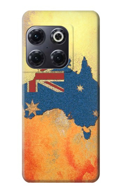 W2494 Australia Flag Map Rock Texture Hülle Schutzhülle Taschen und Leder Flip für OnePlus 10T