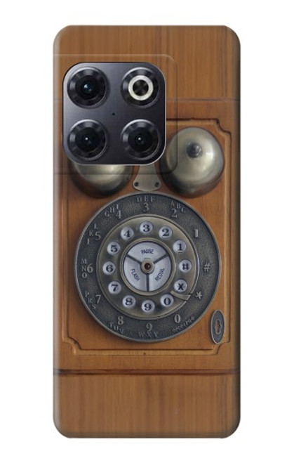 W3146 Antique Wall Retro Dial Phone Hülle Schutzhülle Taschen und Leder Flip für OnePlus 10T