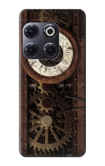 W3221 Steampunk Clock Gears Hülle Schutzhülle Taschen und Leder Flip für OnePlus 10T