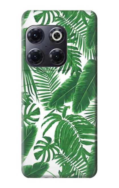 W3457 Paper Palm Monstera Hülle Schutzhülle Taschen und Leder Flip für OnePlus 10T