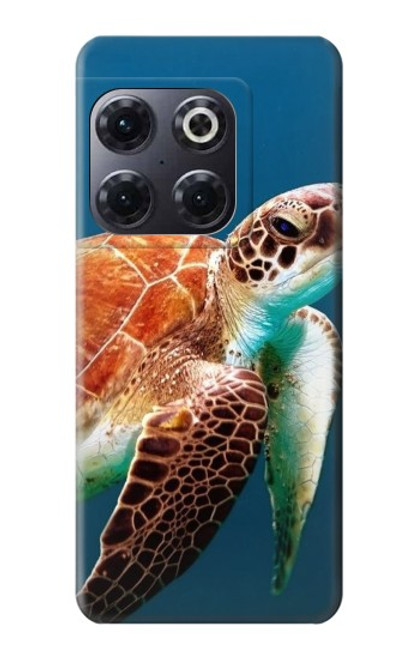 W3497 Green Sea Turtle Hülle Schutzhülle Taschen und Leder Flip für OnePlus 10T