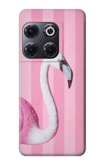 W3805 Flamingo Pink Pastel Hülle Schutzhülle Taschen und Leder Flip für OnePlus 10T