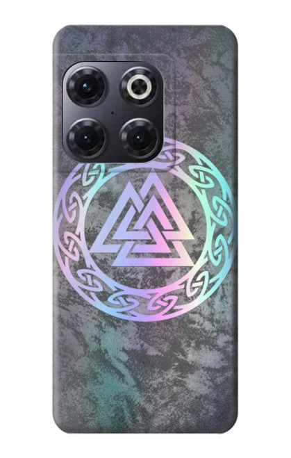 W3833 Valknut Odin Wotans Knot Hrungnir Heart Hülle Schutzhülle Taschen und Leder Flip für OnePlus 10T