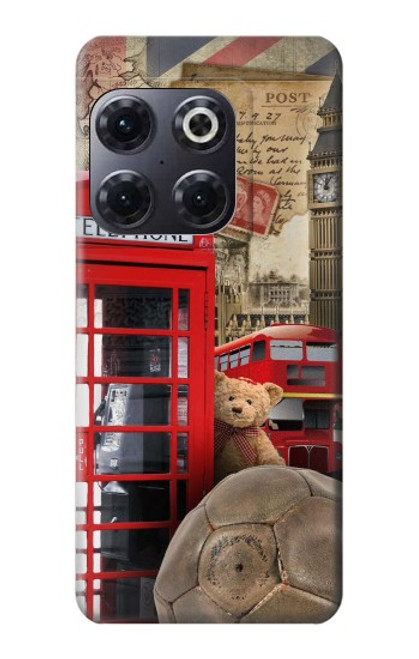 W3856 Vintage London British Hülle Schutzhülle Taschen und Leder Flip für OnePlus 10T