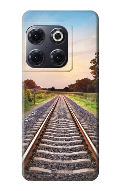 W3866 Railway Straight Train Track Hülle Schutzhülle Taschen und Leder Flip für OnePlus 10T