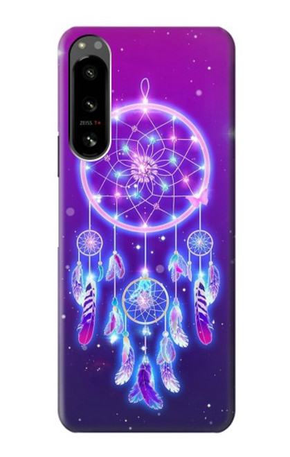 W3484 Cute Galaxy Dream Catcher Hülle Schutzhülle Taschen und Leder Flip für Sony Xperia 5 IV