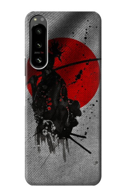 W3517 Japan Flag Samurai Hülle Schutzhülle Taschen und Leder Flip für Sony Xperia 5 IV