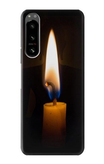 W3530 Buddha Candle Burning Hülle Schutzhülle Taschen und Leder Flip für Sony Xperia 5 IV