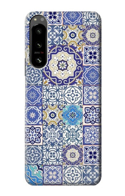 W3537 Moroccan Mosaic Pattern Hülle Schutzhülle Taschen und Leder Flip für Sony Xperia 5 IV