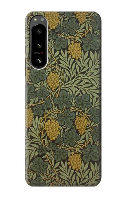 W3662 William Morris Vine Pattern Hülle Schutzhülle Taschen und Leder Flip für Sony Xperia 5 IV