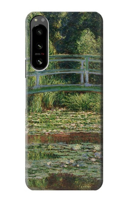 W3674 Claude Monet Footbridge and Water Lily Pool Hülle Schutzhülle Taschen und Leder Flip für Sony Xperia 5 IV