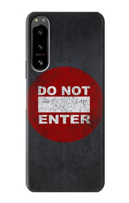 W3683 Do Not Enter Hülle Schutzhülle Taschen und Leder Flip für Sony Xperia 5 IV