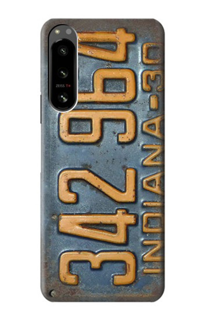 W3750 Vintage Vehicle Registration Plate Hülle Schutzhülle Taschen und Leder Flip für Sony Xperia 5 IV