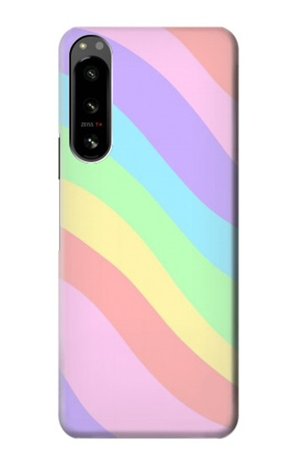 W3810 Pastel Unicorn Summer Wave Hülle Schutzhülle Taschen und Leder Flip für Sony Xperia 5 IV