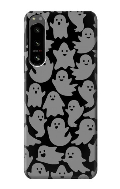 W3835 Cute Ghost Pattern Hülle Schutzhülle Taschen und Leder Flip für Sony Xperia 5 IV