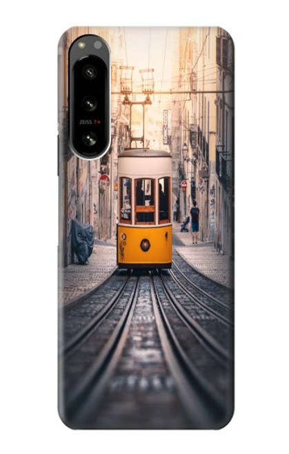 W3867 Trams in Lisbon Hülle Schutzhülle Taschen und Leder Flip für Sony Xperia 5 IV