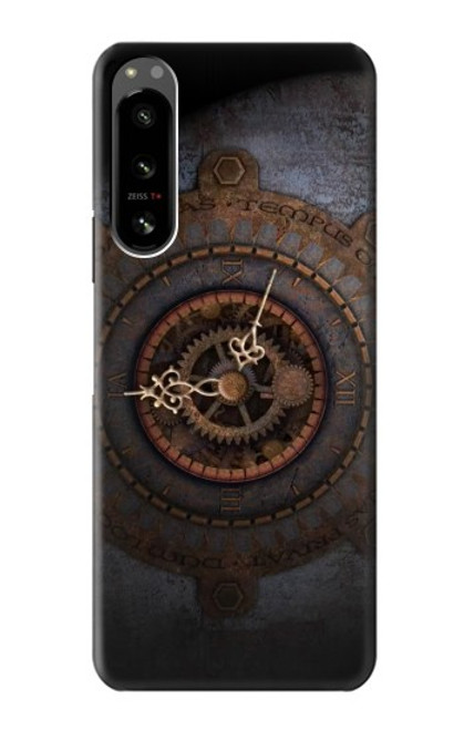 W3908 Vintage Clock Hülle Schutzhülle Taschen und Leder Flip für Sony Xperia 5 IV