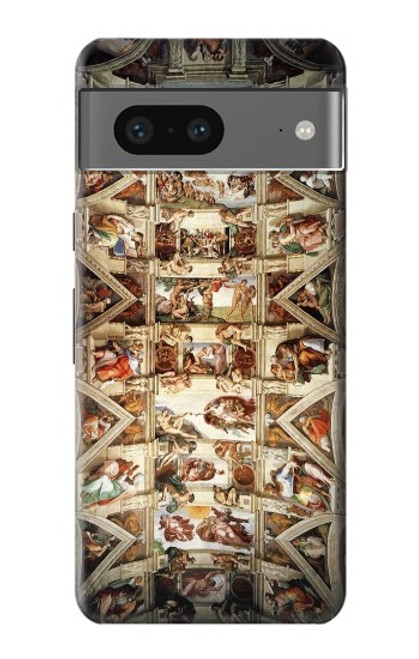 W0177 Michelangelo Chapel ceiling Hülle Schutzhülle Taschen und Leder Flip für Google Pixel 7