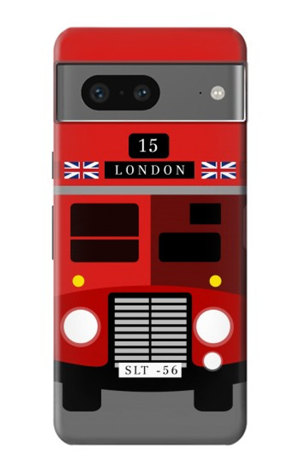 W2058 England British Double Decker Bus Hülle Schutzhülle Taschen und Leder Flip für Google Pixel 7